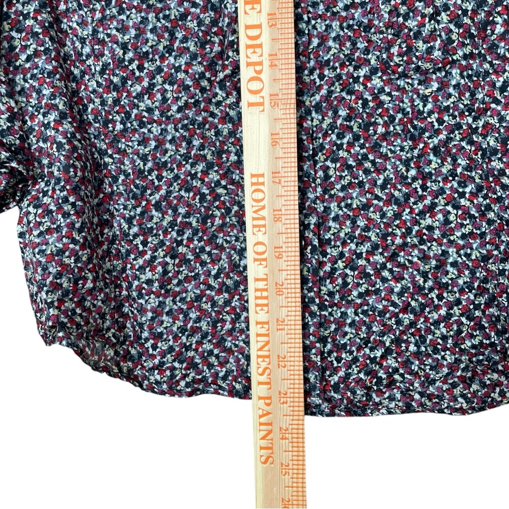 Paul Smith Women Blouse Black Floral Tunic Top 100% silk Bow Tie Size 40 EUC - Picture 12 of 12
